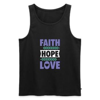 Bibelvers glaube hoffnung liebe spruch - Männer Premium Bio Tank Top - Schwarz - Vorne - Michal (187cm)