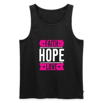 Bibelvers glaube hoffnung liebe - Männer Premium Bio Tank Top - Schwarz - Vorne - Michal (187cm)