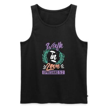 liebe spruch bibelvers jesus - Männer Premium Bio Tank Top - Schwarz - Vorne - Michal (187cm)