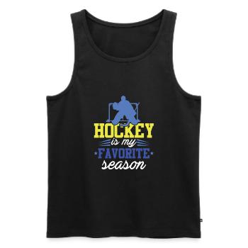 ice hockey season - Männer Premium Bio Tank Top - Schwarz - Vorne - AI Model Male 178 light (178cm)