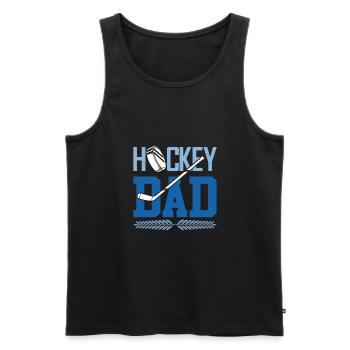 ice hockey dad - Männer Premium Bio Tank Top - Schwarz - Vorne - Michal (187cm)