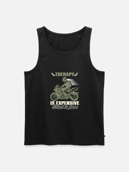 motorcycle therapy verdict - Men's Premium Organic Tank Top - black