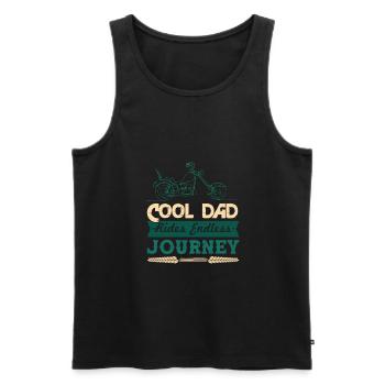 motorrad papa - Männer Premium Bio Tank Top - Schwarz - Vorne - Michal (187cm)