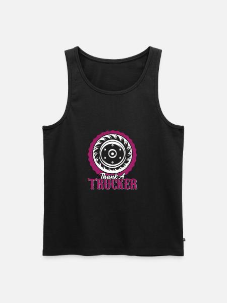 trucker spruch truck - Männer Premium Bio Tank Top - Schwarz
