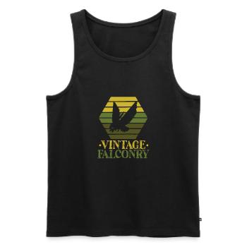 vintage falknerei - Männer Premium Bio Tank Top - Schwarz - Vorne - Michal (187cm)