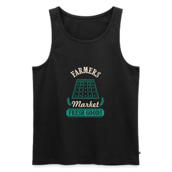 farmer frisches essen - Männer Premium Bio Tank Top - Schwarz - Vorne - Michal (187cm)