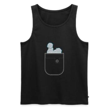 Silkie Chicken Funny Farm Animal Lover - Men's Premium Organic Tank Top - black - Front - Michal (187cm)
