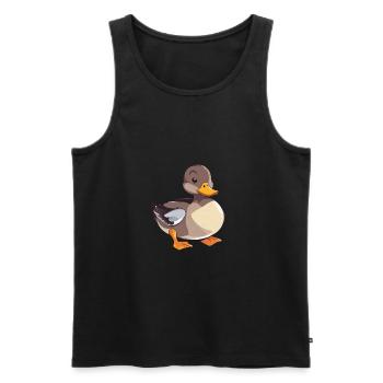 Mignon bébé canard - Débardeur bio Premium Homme - noir - Devant - Michal (187cm)