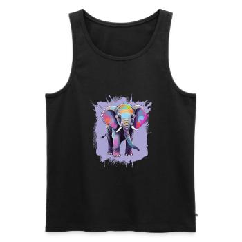 Baby Elefant Geschenk Kind - Männer Premium Bio Tank Top - Schwarz - Vorne - Michal (187cm)