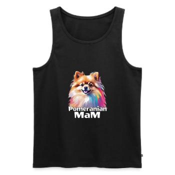 Funny Pomeranian Pomeranian for Dog Mom - Men's Premium Organic Tank Top - black - Front - Michal (187cm)