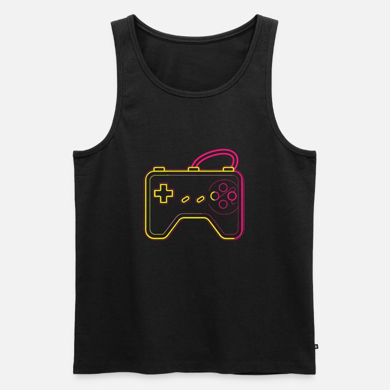 Retro Gaming Controller - Men's Premium Organic Tank Top - black