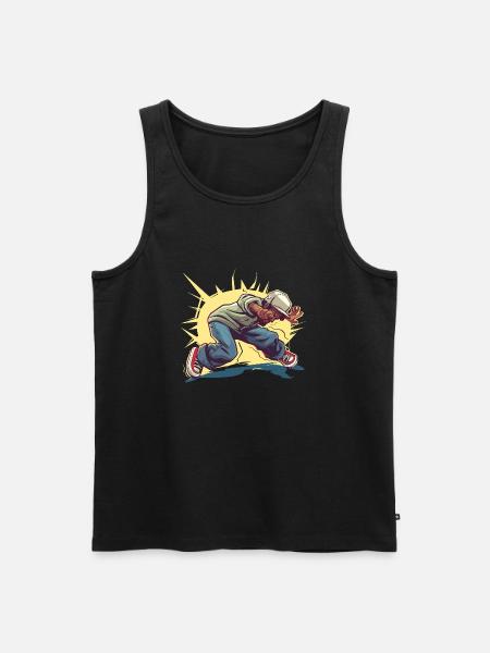 Graphique Breakdancer - Débardeur bio Premium Homme - noir