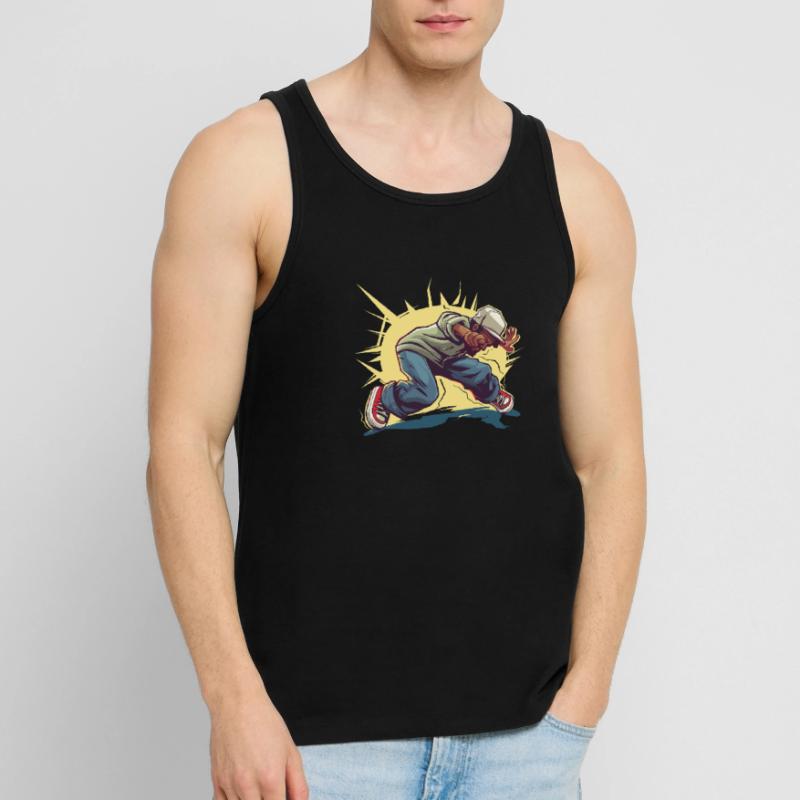 Breakdancer Grafik Männer Premium Bio Tank Top