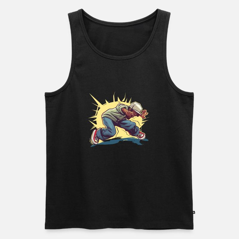 Breakdancer Graphic - Men's Premium Organic Tank Top - black