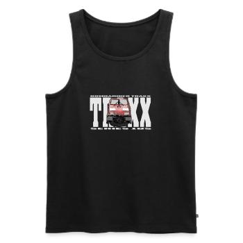 TRAXX Serie 185, Lokomotive, Zugführer, Cargo - Männer Premium Bio Tank Top - Schwarz - Vorne - Michal (187cm)