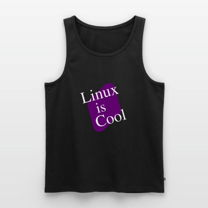 Linux est cool - lettrage pour les fans d’ordinateurs Débardeur bio Premium Homme