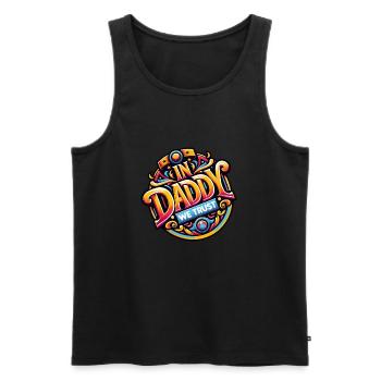 We trust our dad - dad is the best - Men's Premium Organic Tank Top - black - Front - AI Model Male 178 light (178cm)
