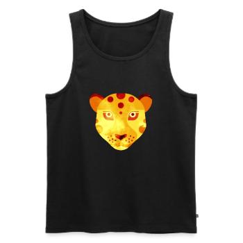 leopard - Men's Premium Organic Tank Top - black - Front - AI Model Male 178 light (178cm)