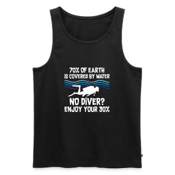 Scuba Diver - Men's Premium Organic Tank Top - black - Front - Michal (187cm)
