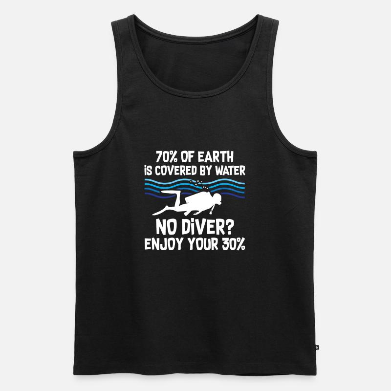 Scuba Diver - Männer Premium Bio Tank Top - Schwarz