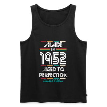 70th Birthday - Made in 1952 - Men's Premium Organic Tank Top - black - Front - Michal (187cm)