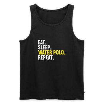 Wasserball Wasserball - Männer Premium Bio Tank Top - Schwarz - Vorne - Michal (187cm)