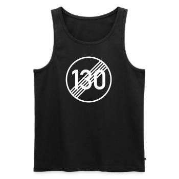 UNLIMITED 130 par Unlimited Apparel - Débardeur bio Premium Homme - noir - Devant - AI Model Male 178 light (178cm)