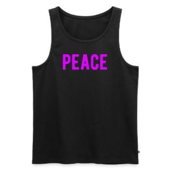 peace Frieden Love Liebe Freunde Freundschaft - Männer Premium Bio Tank Top - Schwarz - Vorne - Michal (187cm)