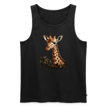 Giraffe Africa - Men's Premium Organic Tank Top - black - Front - Michal (187cm)