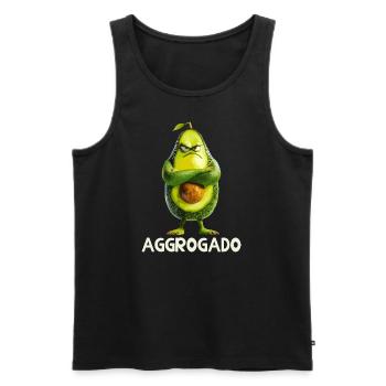 Avocado Aggrocado Vegan Essen Vegitarier - Männer Premium Bio Tank Top - Schwarz - Vorne - AI Model Male 178 light (178cm)