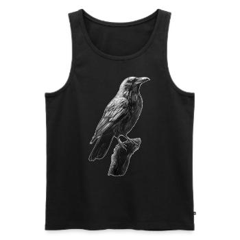 Raven - Men's Premium Organic Tank Top - black - Front - Michal (187cm)