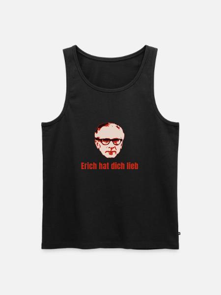 Erich hat dich lieb - Männer Premium Bio Tank Top - Schwarz