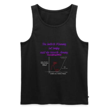 Dunning Kruger Effekt - Männer Premium Bio Tank Top - Schwarz - Vorne - AI Model Male 178 light (178cm)