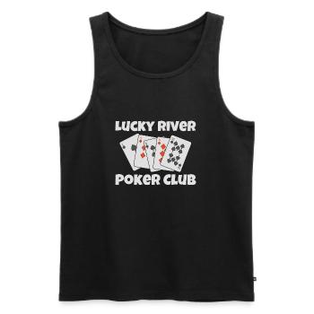 Lucky River Poker Club - Débardeur bio Premium Homme - noir - Devant - AI Model Male 178 light (178cm)