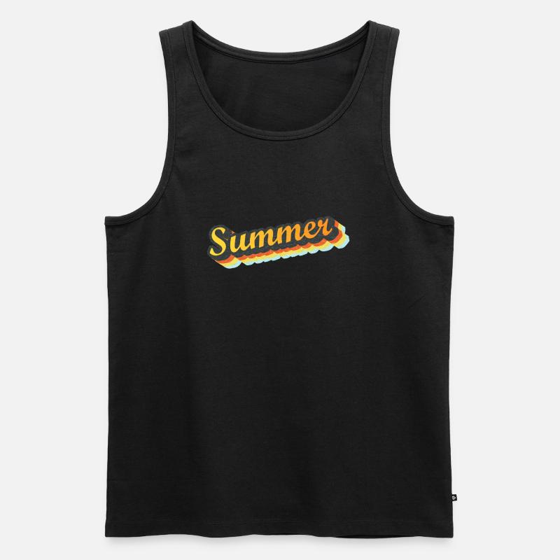 Summer - Männer Premium Bio Tank Top - Schwarz