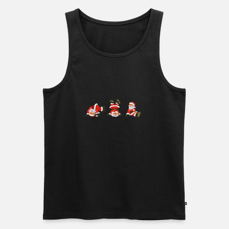 Weihnachtsmänner - Männer Premium Bio Tank Top - Schwarz