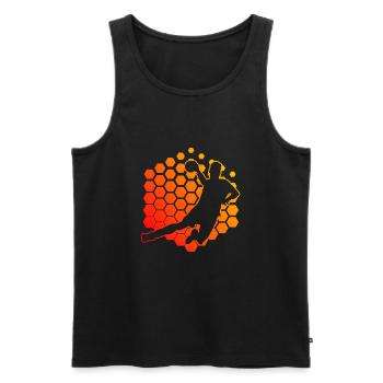 Joueur de handball masculin Handballer Femmes Handballsp - Débardeur bio Premium Homme - noir - Devant - Michal (187cm)