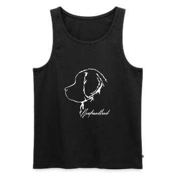 NEWFOUNDLAND Profil Hunde Hund Wilsigns - Männer Premium Bio Tank Top - Schwarz - Vorne - Michal (187cm)