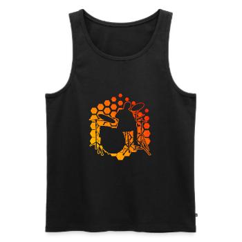 Drummer Percussionist Drummer - Men's Premium Organic Tank Top - black - Front - AI Model Male 178 light (178cm)