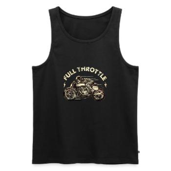 SSD Full Throttle retro racer - Biker Design - Männer Premium Bio Tank Top - Schwarz - Vorne - Michal (187cm)