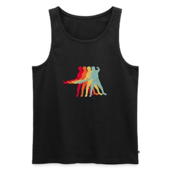 Jai Alai Sport Jai Alai Player - Men's Premium Organic Tank Top - black - Front - AI Model Male 178 light (178cm)