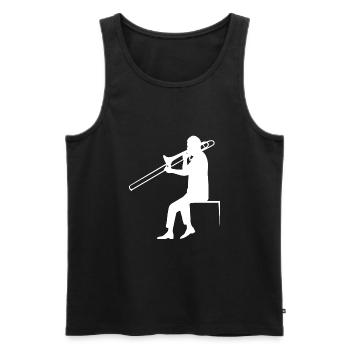 Trombone - Débardeur bio Premium Homme - noir - Devant - Michal (187cm)