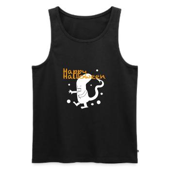 Halloween monster white - Men's Premium Organic Tank Top - black - Front - Michal (187cm)