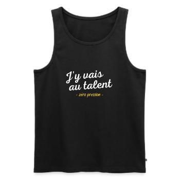 Humour sarcasme homme sarcastique parfait talent - Débardeur bio Premium Homme - noir - Devant - Michal (187cm)