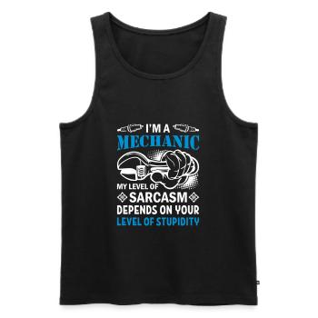 I'm A Mechanic - Männer Premium Bio Tank Top - Schwarz - Vorne - AI Model Male 178 light (178cm)