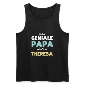 Dieser Geniale Papa Gehört Zu Th... - Männer Premium Bio Tank Top - Schwarz - Vorne - AI Model Male 178 light (178cm)