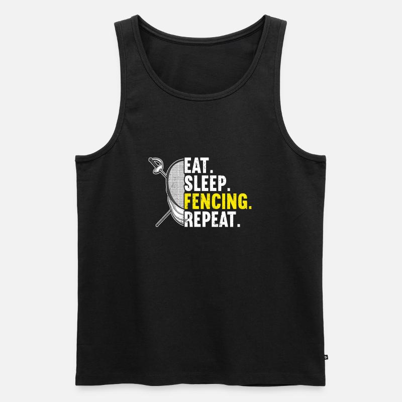Fechter Fechter - Männer Premium Bio Tank Top - Schwarz