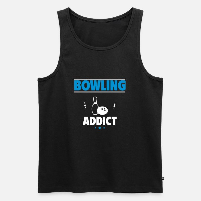 Bowling Süchtig - Männer Premium Bio Tank Top - Schwarz