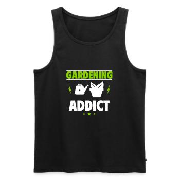 Garden-addicted - Men's Premium Organic Tank Top - black - Front - Michal (187cm)