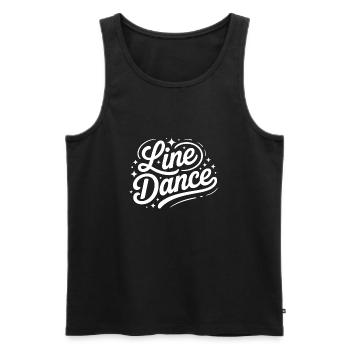 La danse en ligne : mon hobby - ma passion - mon truc - Débardeur bio Premium Homme - noir - Devant - Michal (187cm)